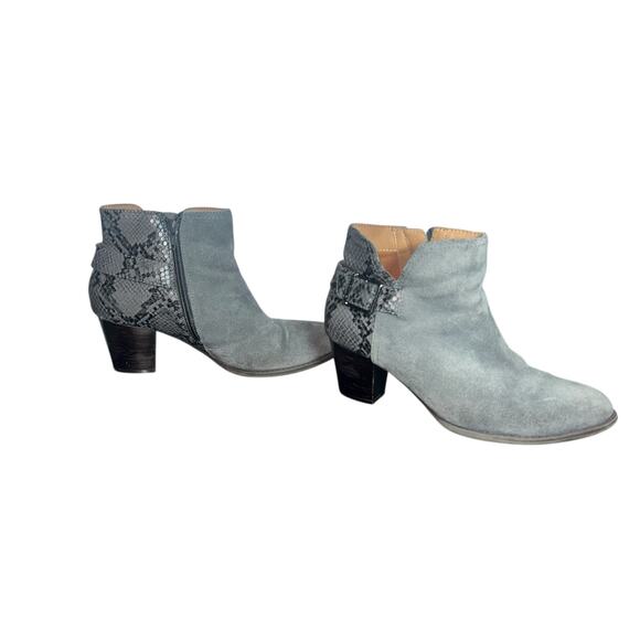 Vionic Naomi Snake Gray Suede Snakeskin Ankle Boots Size 7.5 - Picture 8 of 13